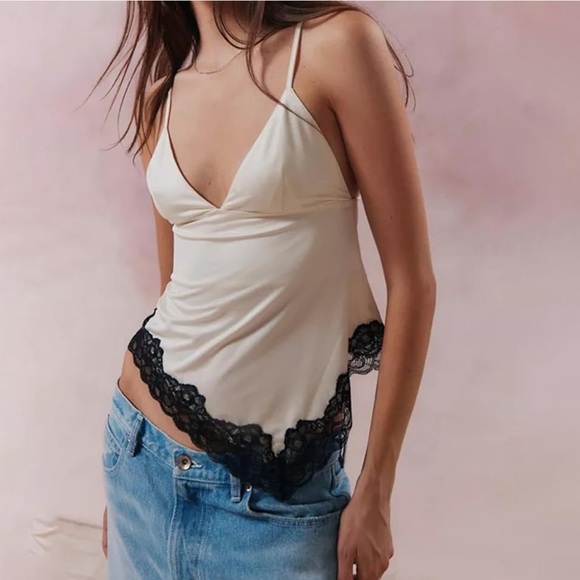 Urban Outfitters Other - Kimchi Blue Cher Satin Lace-Trim Cami